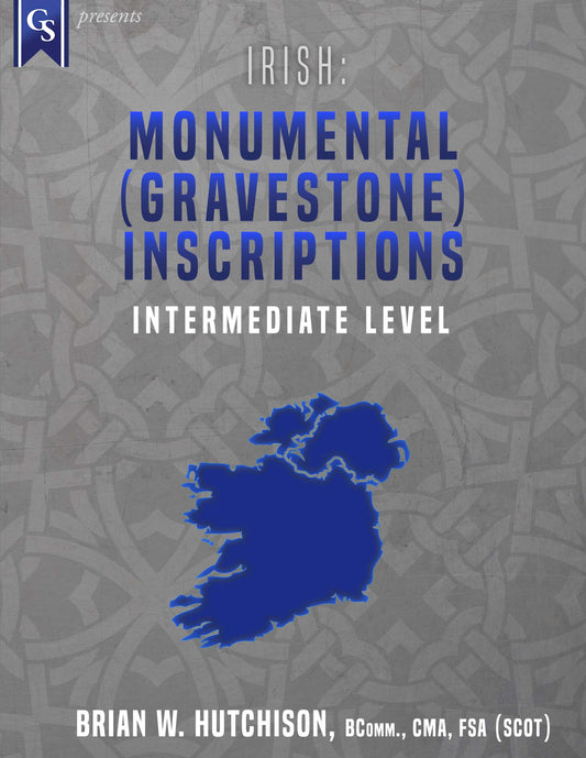 Printed Course Material-Irish: Monumental Inscriptions