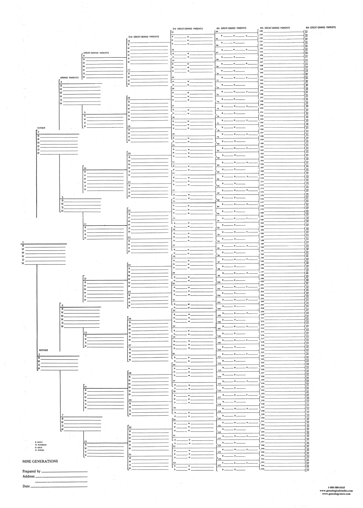 9-Generation Chart